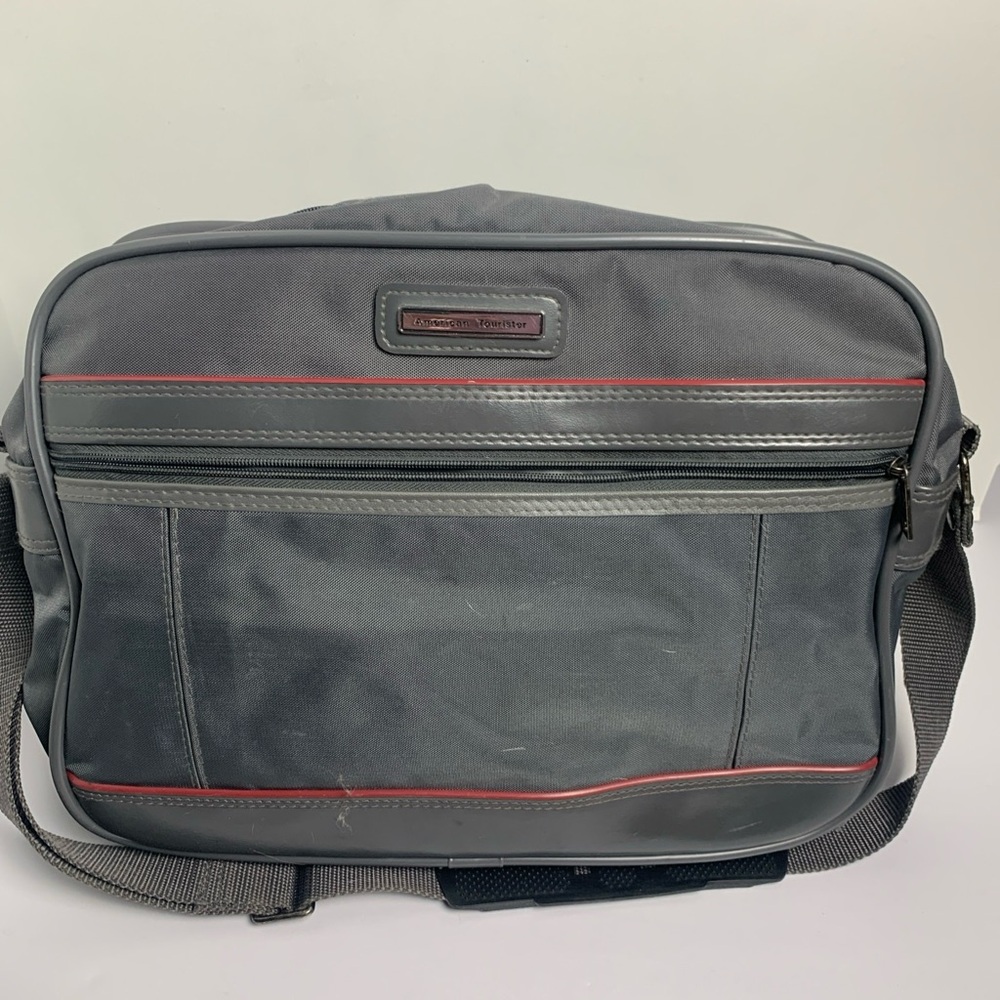 Gray and Black Men's Bag